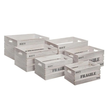 Set 6 Cajas De Madera Ylias Gris Claro