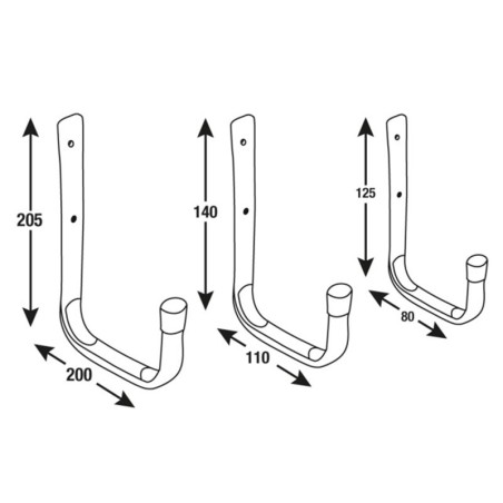 Pack 6 Ganchos De Pared