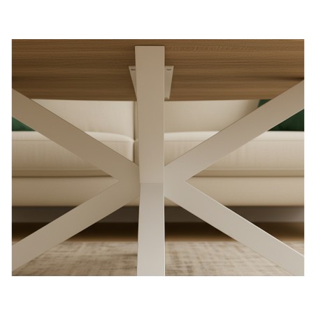Mesa De Centro Stacy Rectangular Roble/Blanco