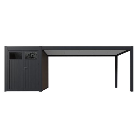 Cotxera Simple 3X5.2m Antracita+Caseta