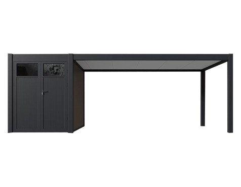 Cotxera Simple 3X5.2m Antracita+Caseta