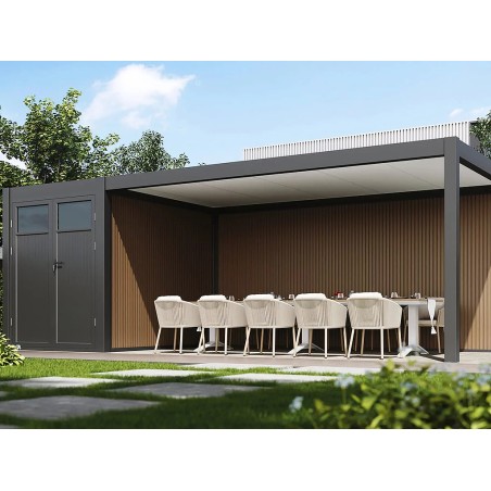 Cotxera Simple 3X5.2m Antracita+Caseta