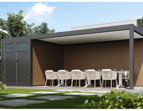 Cotxera Simple 3X5.2m Antracita+Caseta
