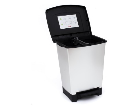 Cubo Basura Duo Decobin Plata