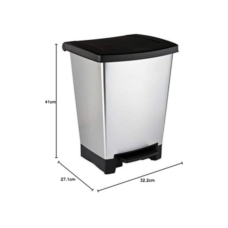 Cubo Basura Duo Decobin Plata
