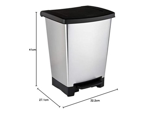 Cubo Basura Duo Decobin Plata