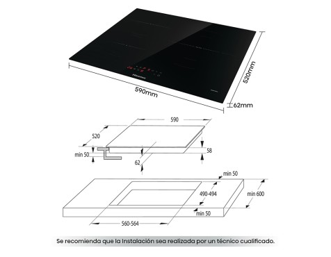 Vitroceràmica Inducció Hisense hi6311bsce