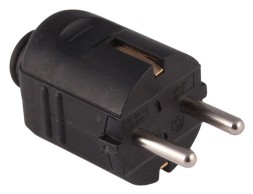 Clavija Salida Recta Negro