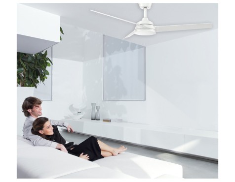 Ventilador De Techo Con Luz Ciclón Blanco