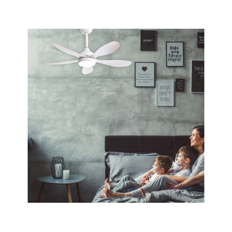 Ventilador De Techo Con Luz Grecale Blanco
