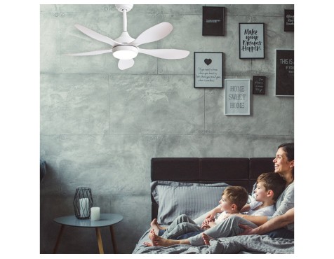 Ventilador De Techo Con Luz Grecale Blanco