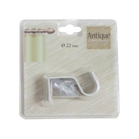 Soporte Techo Cortina Blanco Beige Antique