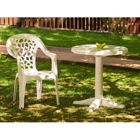 Mesa Jardín Banyoles Redonda Blanco