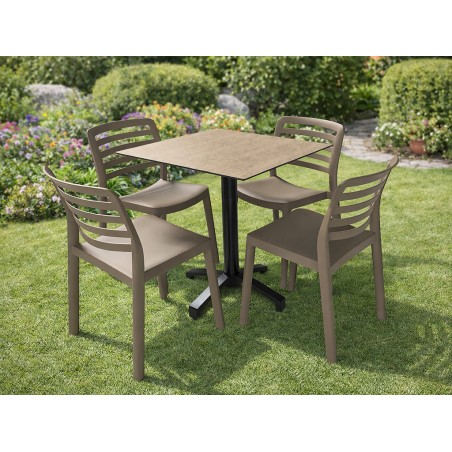 Conjunt De Jardín Fall Taula+4 Cadires Wind Sorra