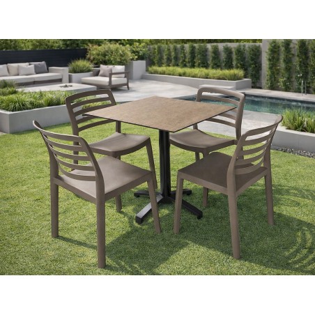 Conjunt De Jardín Fall Taula+4 Cadires Wind Sorra
