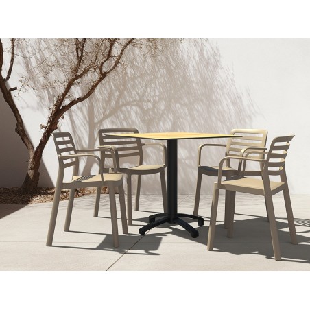 Conjunt De Jardín Fall Taula+4 Cadires Wind Sorra