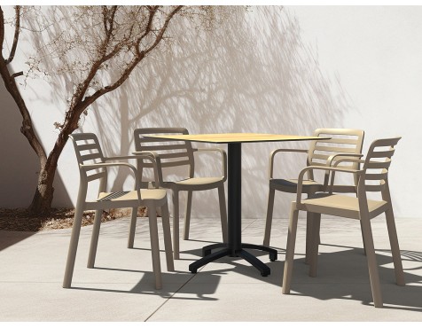 Conjunt De Jardín Fall Taula+4 Cadires Wind Sorra