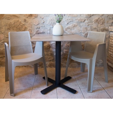 Mesa Jardín Cuadrada Goya Roble/Blanco