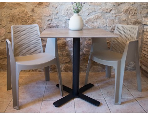 Mesa Jardín Cuadrada Goya Roble/Blanco
