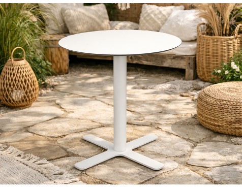 Mesa Jardín Redonda Goya Blanco