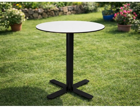 Mesa Jardín Redonda Goya Negra/Blanco