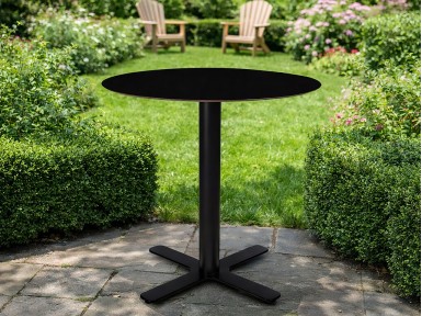 MESA JARDÍN REDONDA GOYA NEGRO