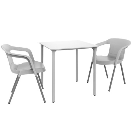 Mesa Jardín Cuadrada Marsella Blanco
