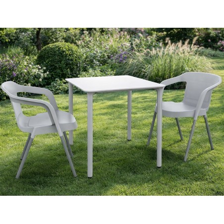 Mesa Jardín Cuadrada Marsella Blanco
