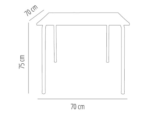 Taula Jardí Quadrada Marsella Blanc