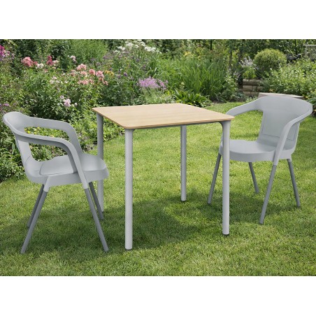 Mesa Jardín Cuadrada Marsella Arena/Blanco