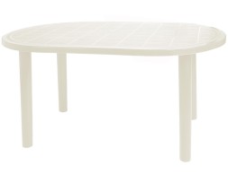Taula Jardí Olot Oval Blanc