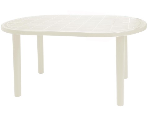 Taula Jardí Olot Oval Blanc