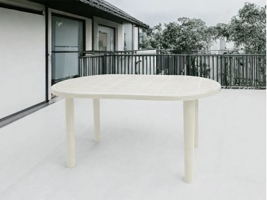 TAULA JARDÍ OLOT OVAL BLANC