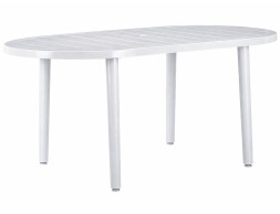 Mesa Jardín Olot Oval Blanco