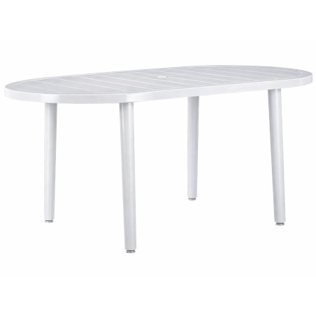 Mesa Jardín Olot Oval Blanco