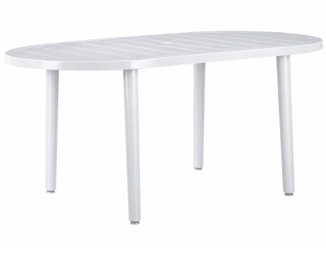 Taula Jardí Olot Oval Blanc