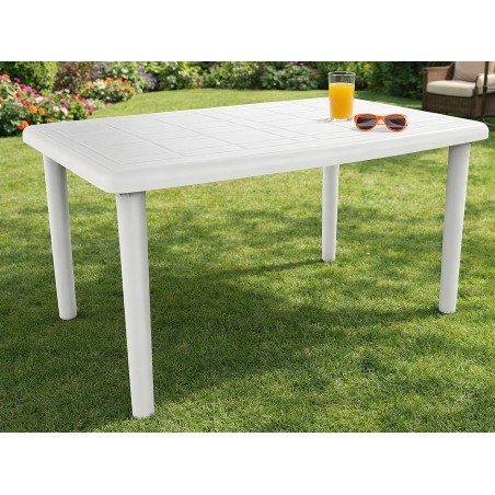 Taula Jardí Olot Rectangular Blanc