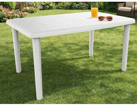 Taula Jardí Olot Rectangular Blanc