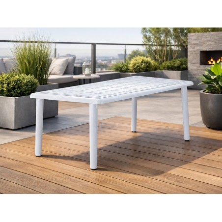 Mesa Jardín Olot Rectangular Blanco