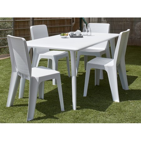 Set 4 Cadires De Jardí Iris Blanc