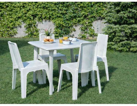 Set 4 Cadires De Jardí Iris Blanc