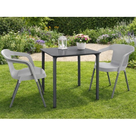 Mesa Jardín Cuadrada Marsella Gris Oscuro