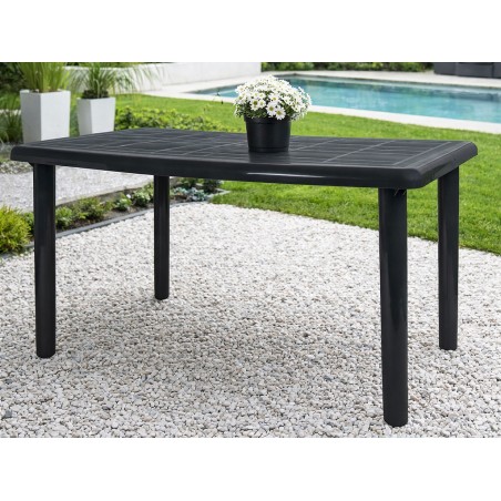 Mesa Jardín Olot Rectangular Gris Volcánico
