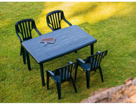 Mesa Jardín Olot Rectangular Gris Volcánico