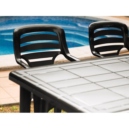 Mesa Jardín Olot Rectangular Gris Volcánico