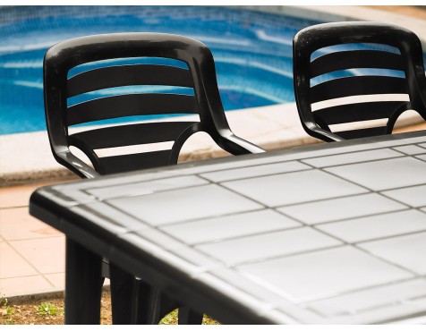 Mesa Jardín Olot Rectangular Gris Volcánico
