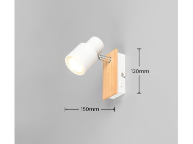 FOCO PIERRE MADERA Y BLANCO