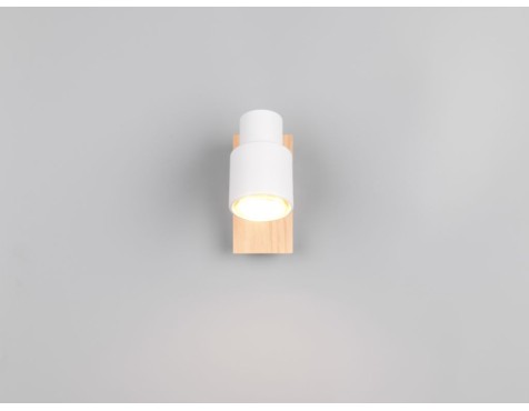 Foco Pierre Madera Y Blanco