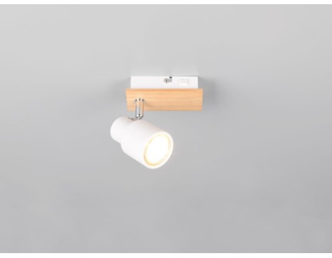 Foco Pierre Madera Y Blanco