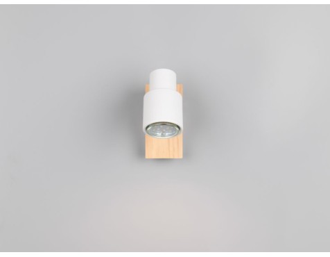 Foco Pierre Madera Y Blanco